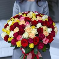 Букет микс из 101 розы